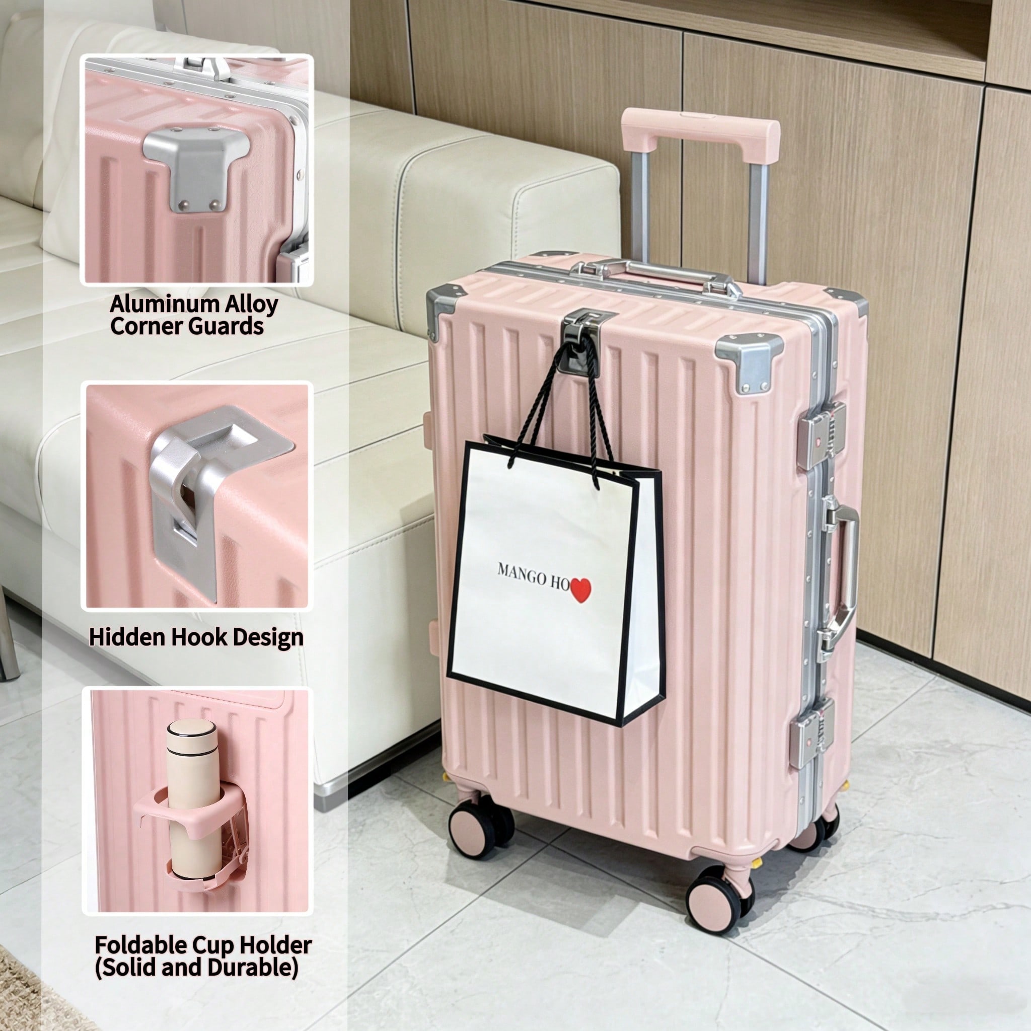Aluminum Frame Carry On Luggage - Koper Kabin 20