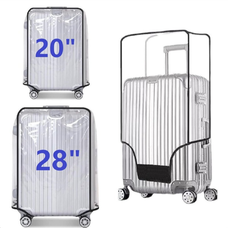 Luggage Protective Cover Transparent - Penutup Koper Roda Anti Air, Penutup