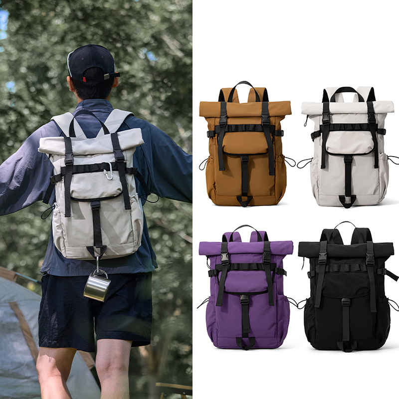 Foldable Rolling Luggage Bag - Tas ransel pria baru model roll