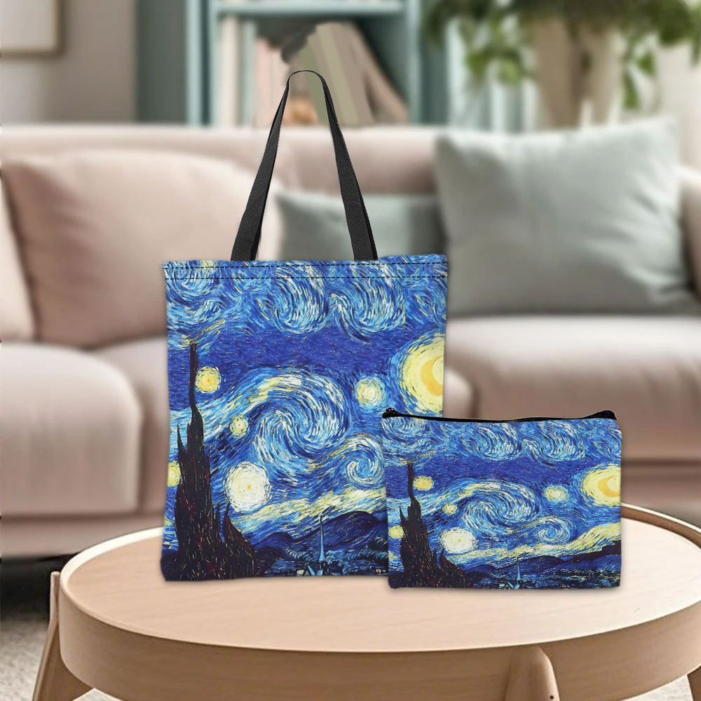 Cosmetic Bags - Tas Tote Seri Van Gogh Kantong