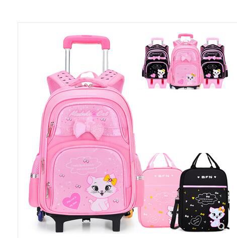 Foldable Rolling Luggage Bag - Ransel Bergulir Sekolah Siswa Set Tas