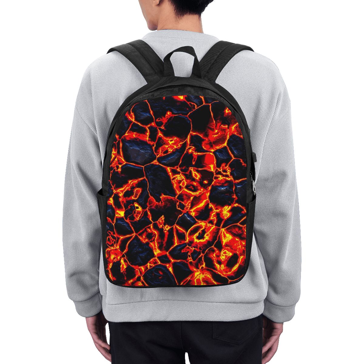 Travel Bags - Tas Ransel Magma Volcano Lava Fire,