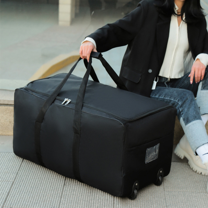 Foldable Rolling Luggage Bag - Tas Troli Kapasitas Besar dengan Roda