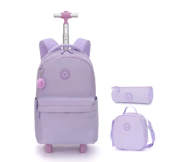 Foldable Rolling Luggage Bag - Tas Ransel Sekolah Beroda 18 inci,