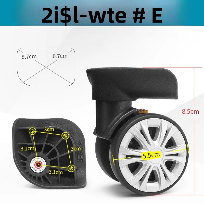Silent Replacement Luggage Wheels - Koper Red Eagle L-W dengan roda