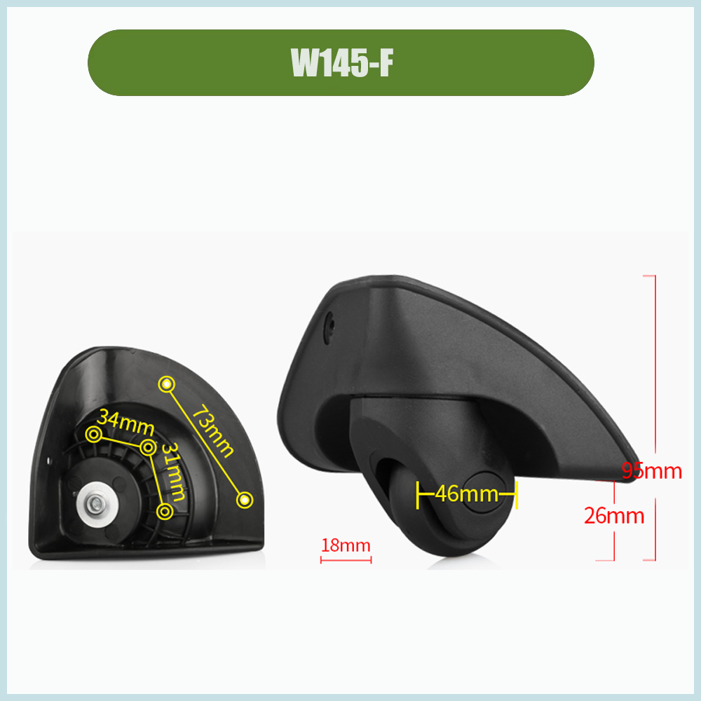Silent Replacement Luggage Wheels - Roda Pengganti Universal untuk Koper Troli,