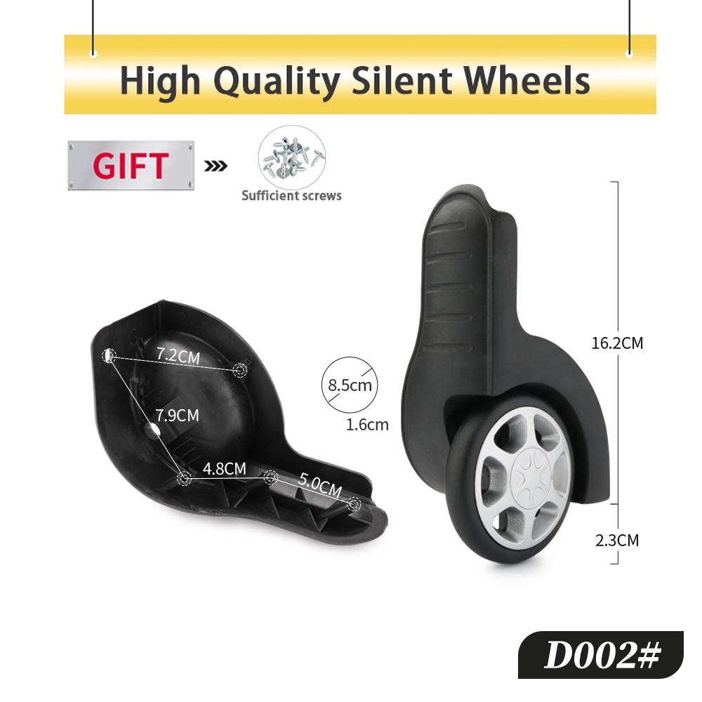 Silent Replacement Luggage Wheels - Bagasi Tetap Kualitas Tinggi Aksesoris Kastor