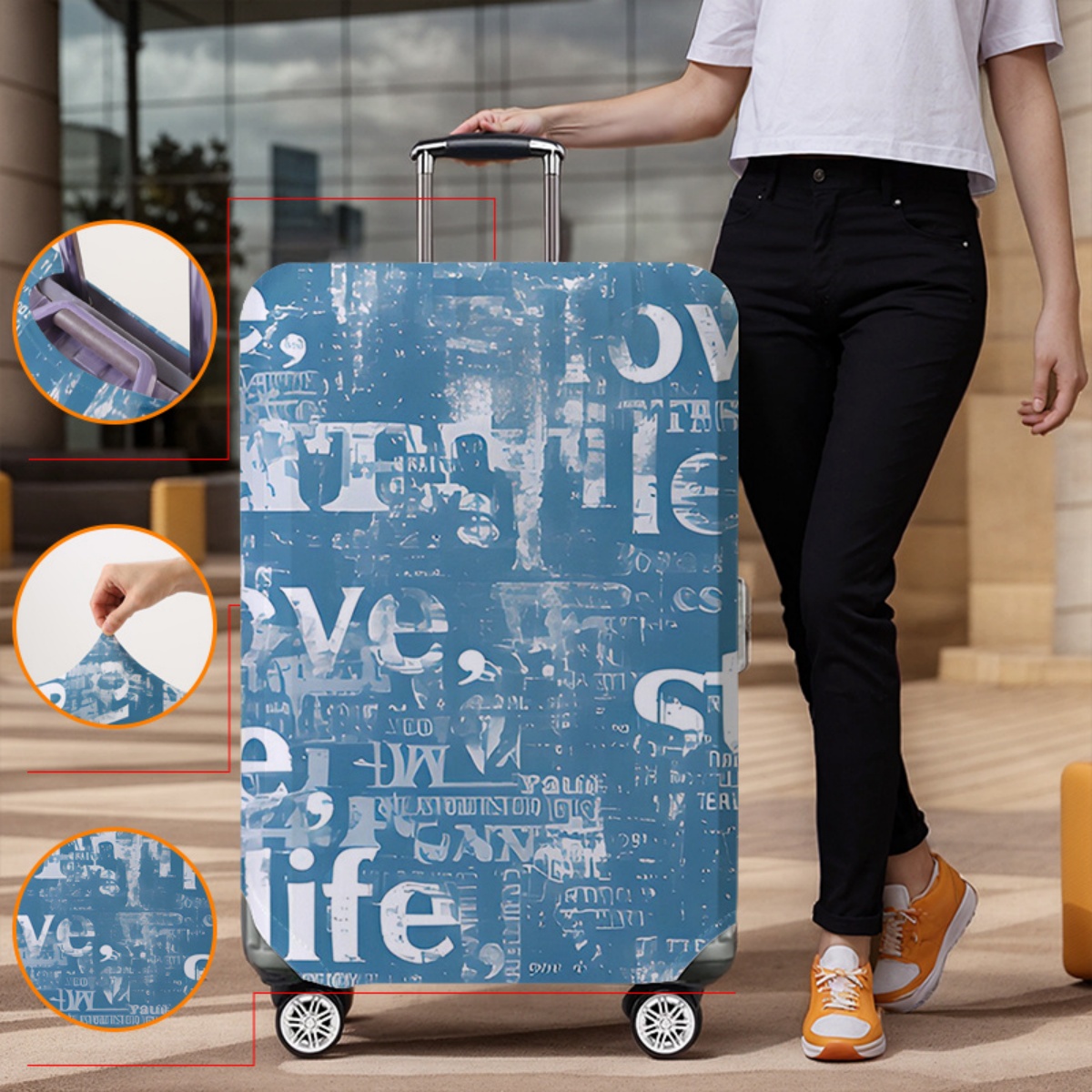 Pelindung Penutup Bagasi Elast - Waterproof Suitcase Cover Protector ulasan dan harga
