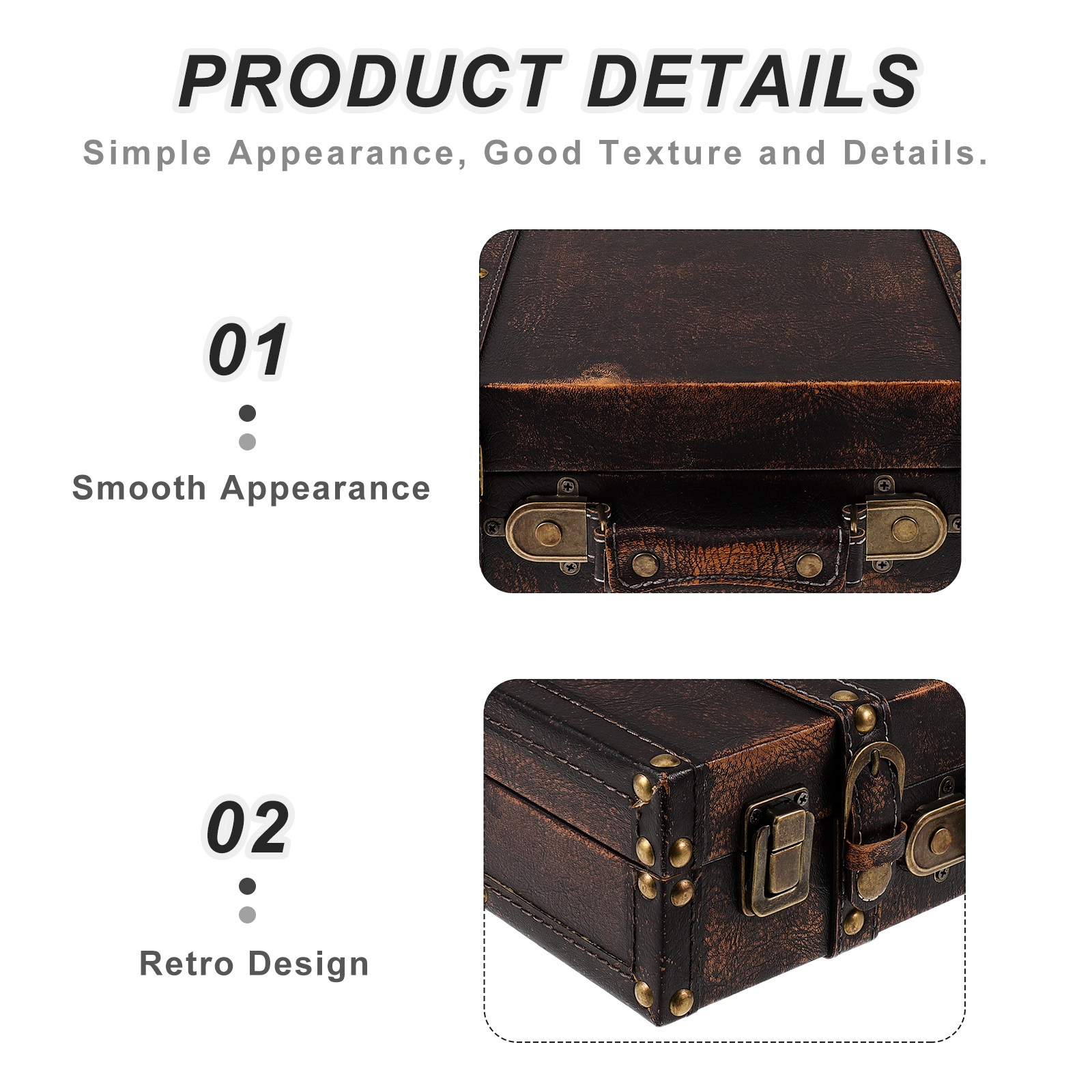 Koper Vintage untuk Properti F - Retro Vintage Trunk Suitcase ulasan dan harga