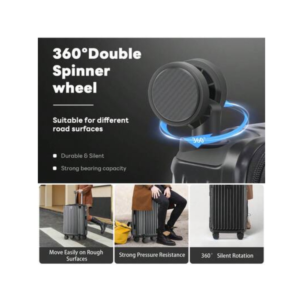 Koper Kabin 20 Inci dengan Tem - Spinner Wheel Rolling Suitcase 20 Inch ulasan dan harga