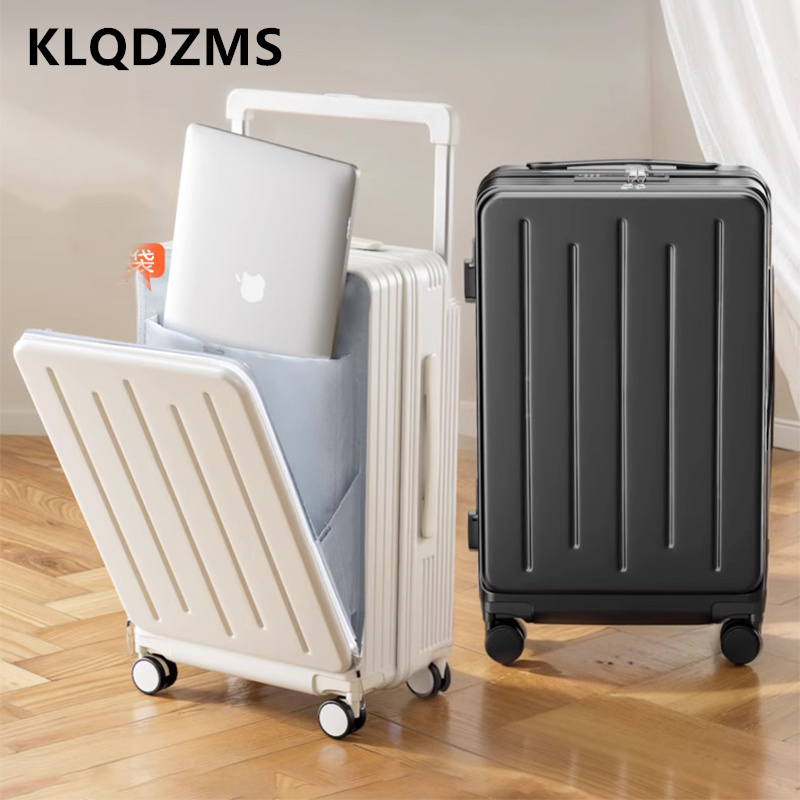KLQDZMS Koper Berkualitas Ting - Front Opening Laptop Luggage 24 Inch ulasan dan harga