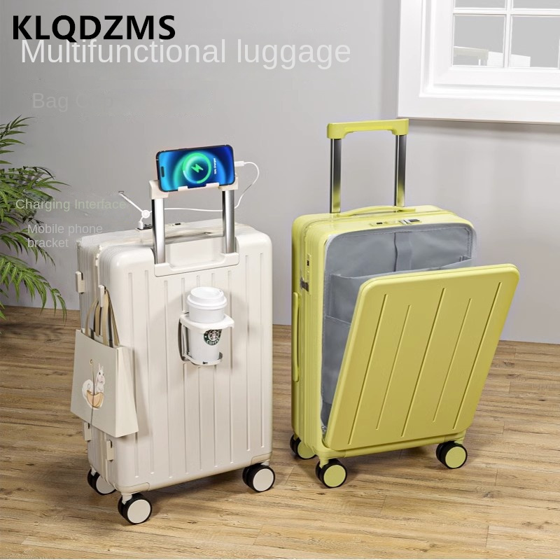 KLQDZMS Koper Berkualitas Ting - Front Opening Laptop Luggage 24 Inch ulasan dan harga