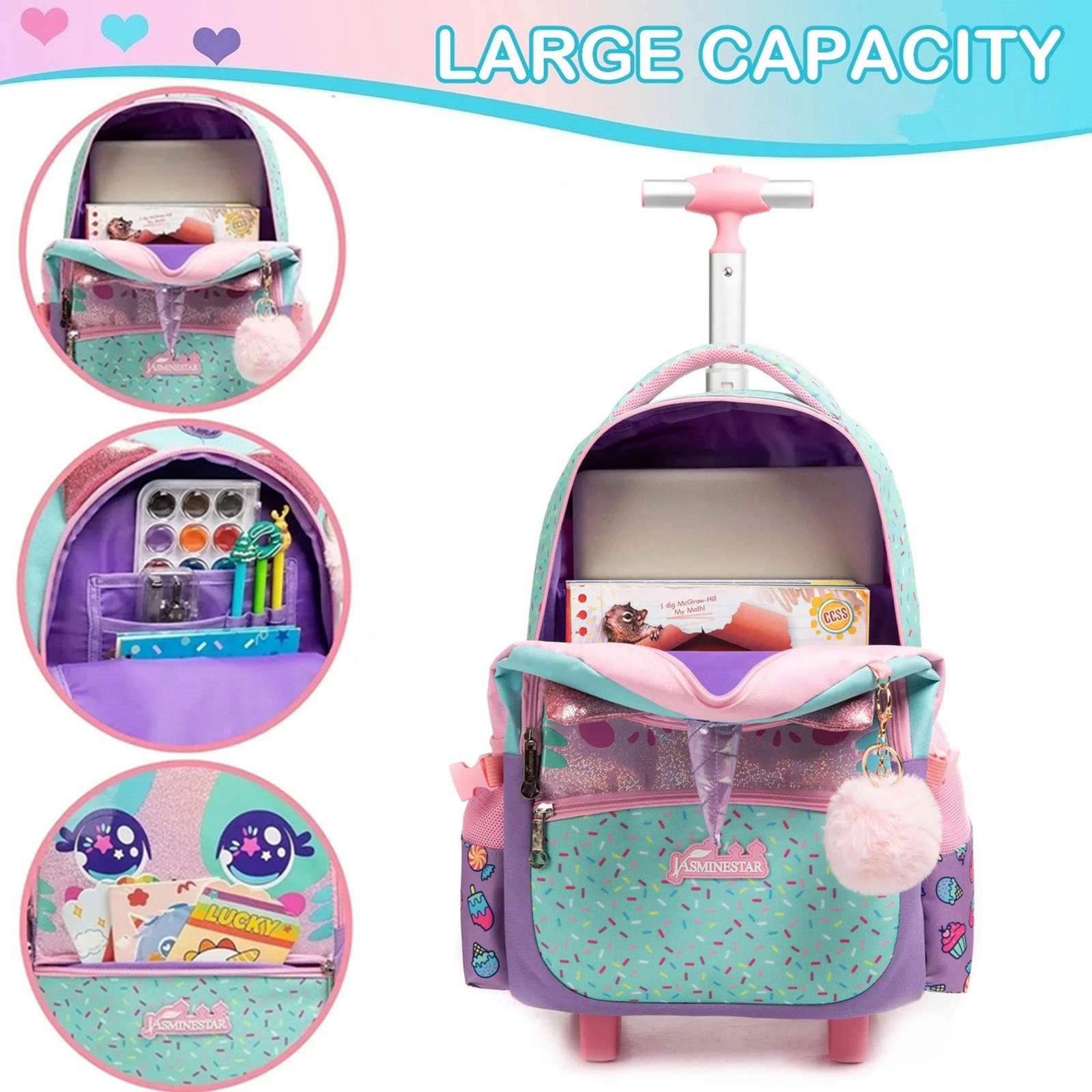 Ransel bergulir untuk perempua - Foldable Rolling Luggage Bag ulasan dan harga