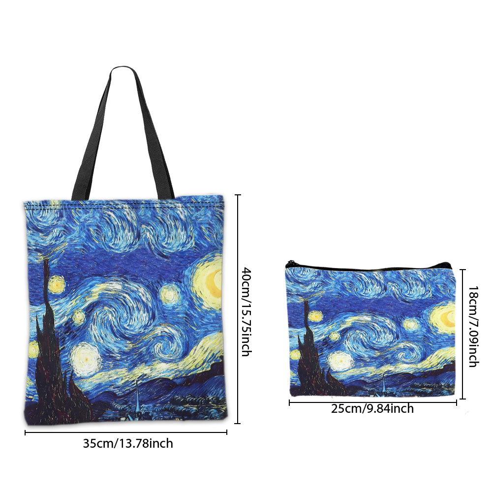 Tas Tote Seri Van Gogh Kantong - Cosmetic Bags ulasan dan harga
