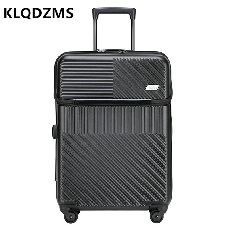 KLQDZMS 20Inch24Inch Koper Ber - Front Opening Laptop Luggage 24 Inch ulasan dan harga