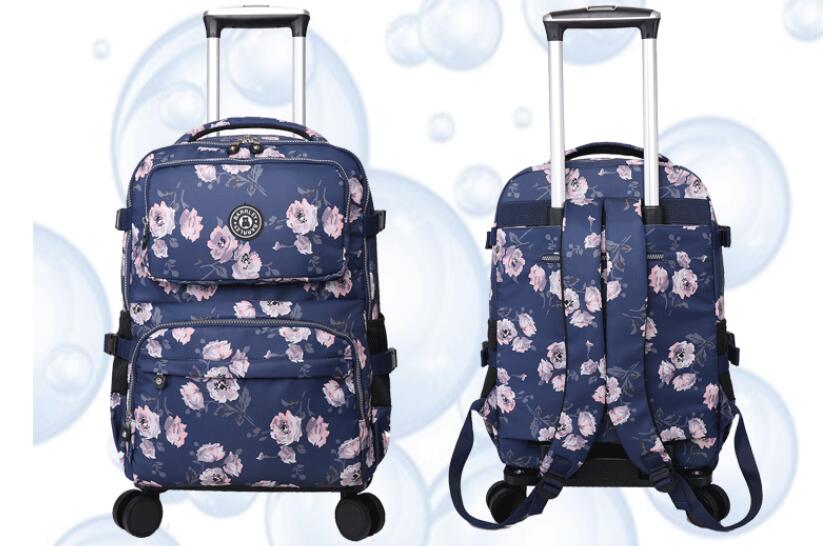 Koper bepergian wanita, tas ra - Foldable Rolling Luggage Bag ulasan dan harga