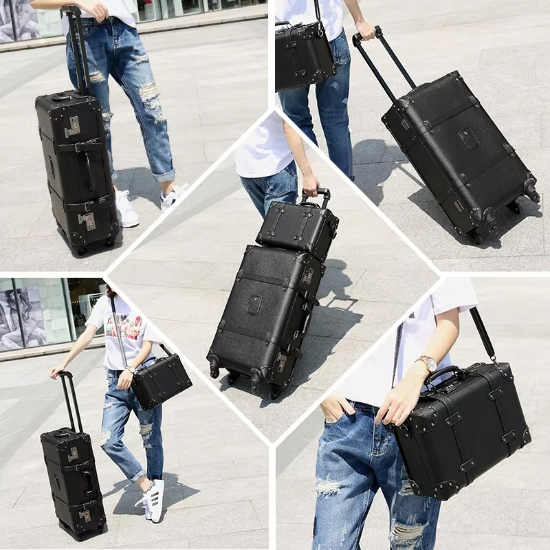 Koper Bergulir Retro Baru Kope - Retro Vintage Trunk Suitcase ulasan dan harga