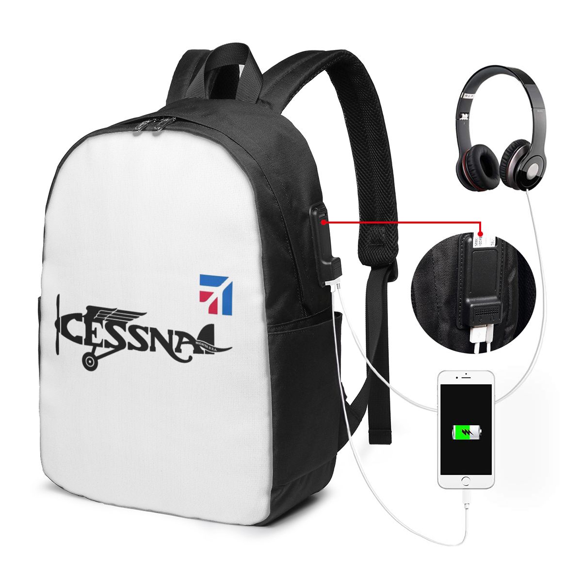 Tas Ransel Logo Cessna Tas Not - Travel Bags ulasan dan harga