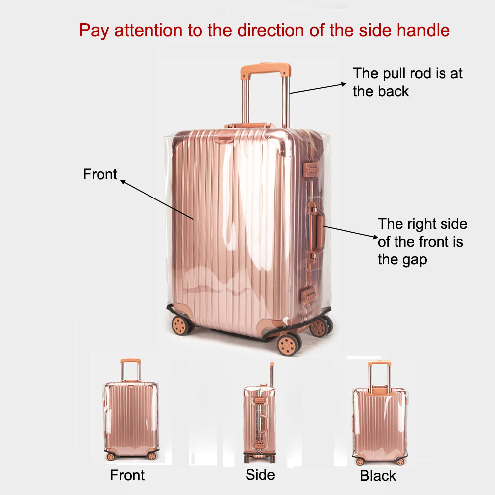 Transparan PVC Penutup Bagasi  - Luggage Protective Cover Transparent ulasan dan harga