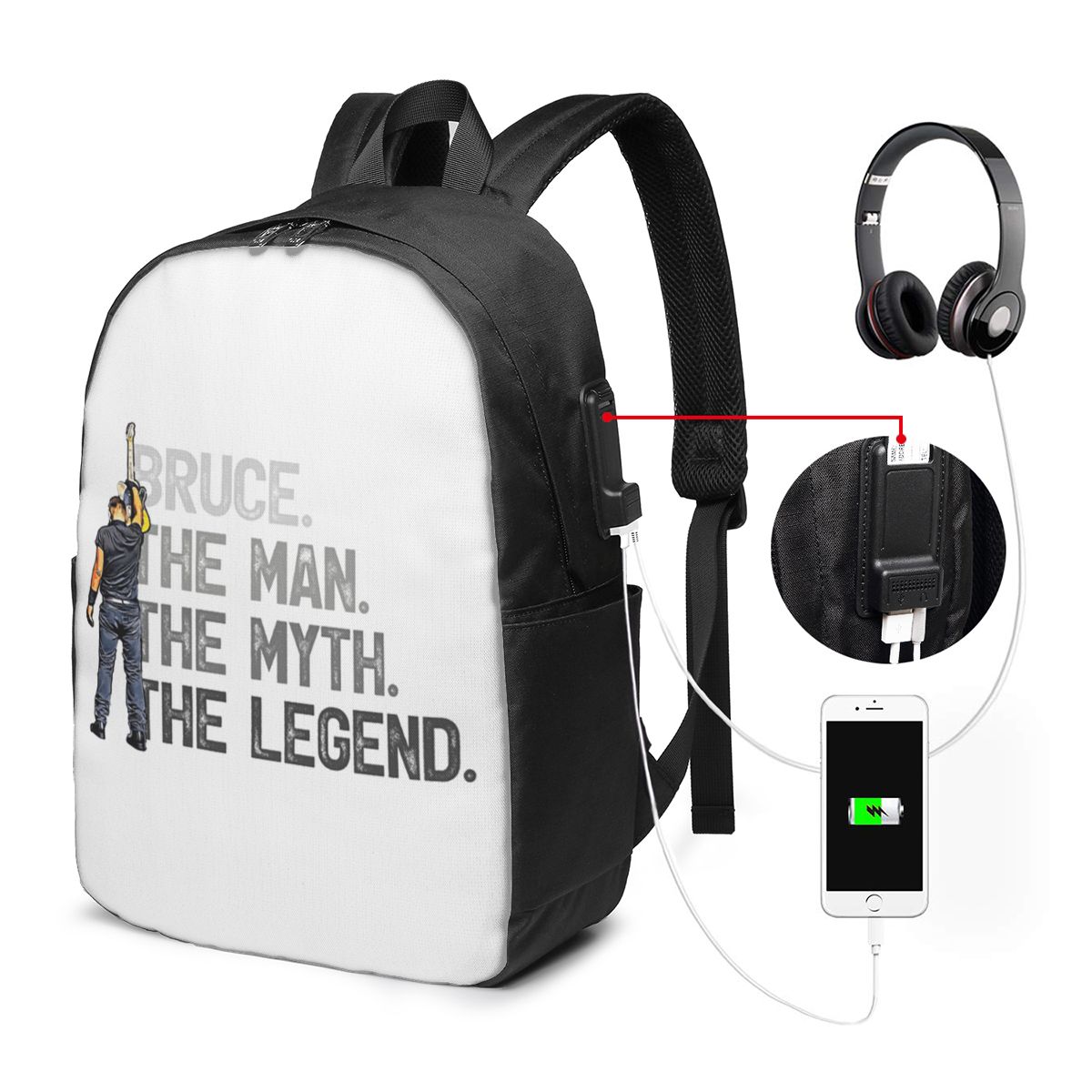 Bruce Springsteen Backpack Tra - Travel Bags ulasan dan harga