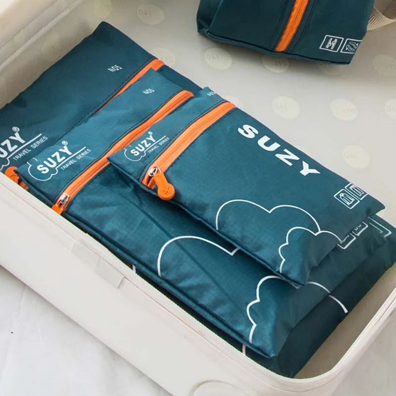 7/6 buah Set pengatur perjalan - Foldable Rolling Luggage Bag ulasan dan harga