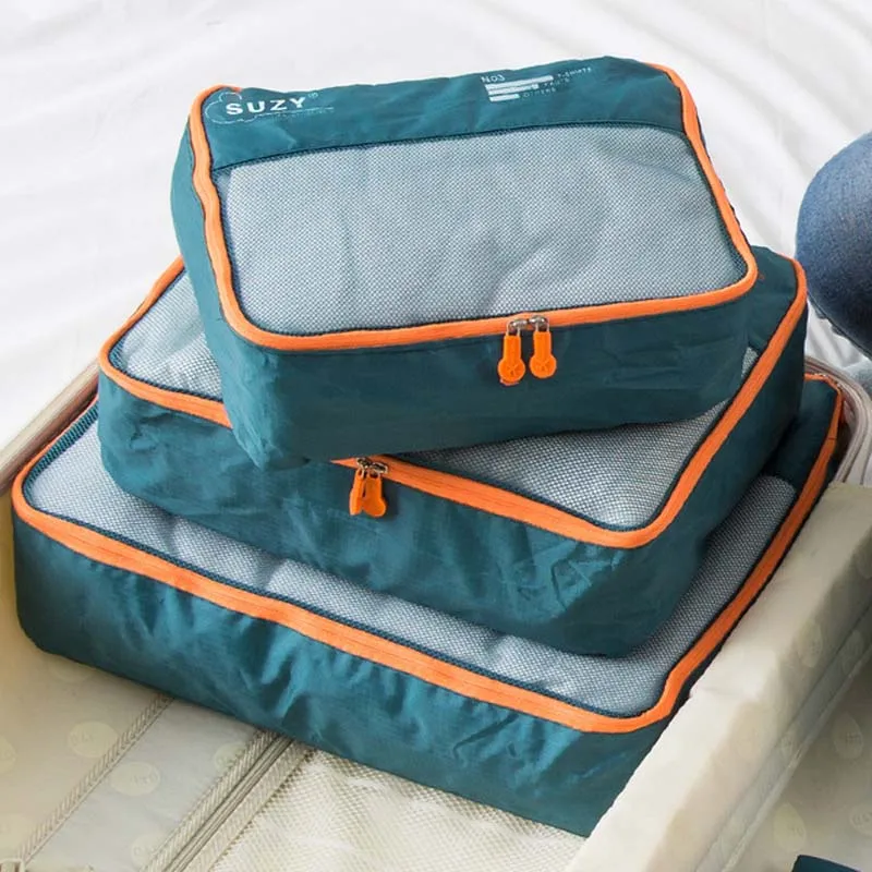 7/6 buah Set pengatur perjalan - Foldable Rolling Luggage Bag ulasan dan harga