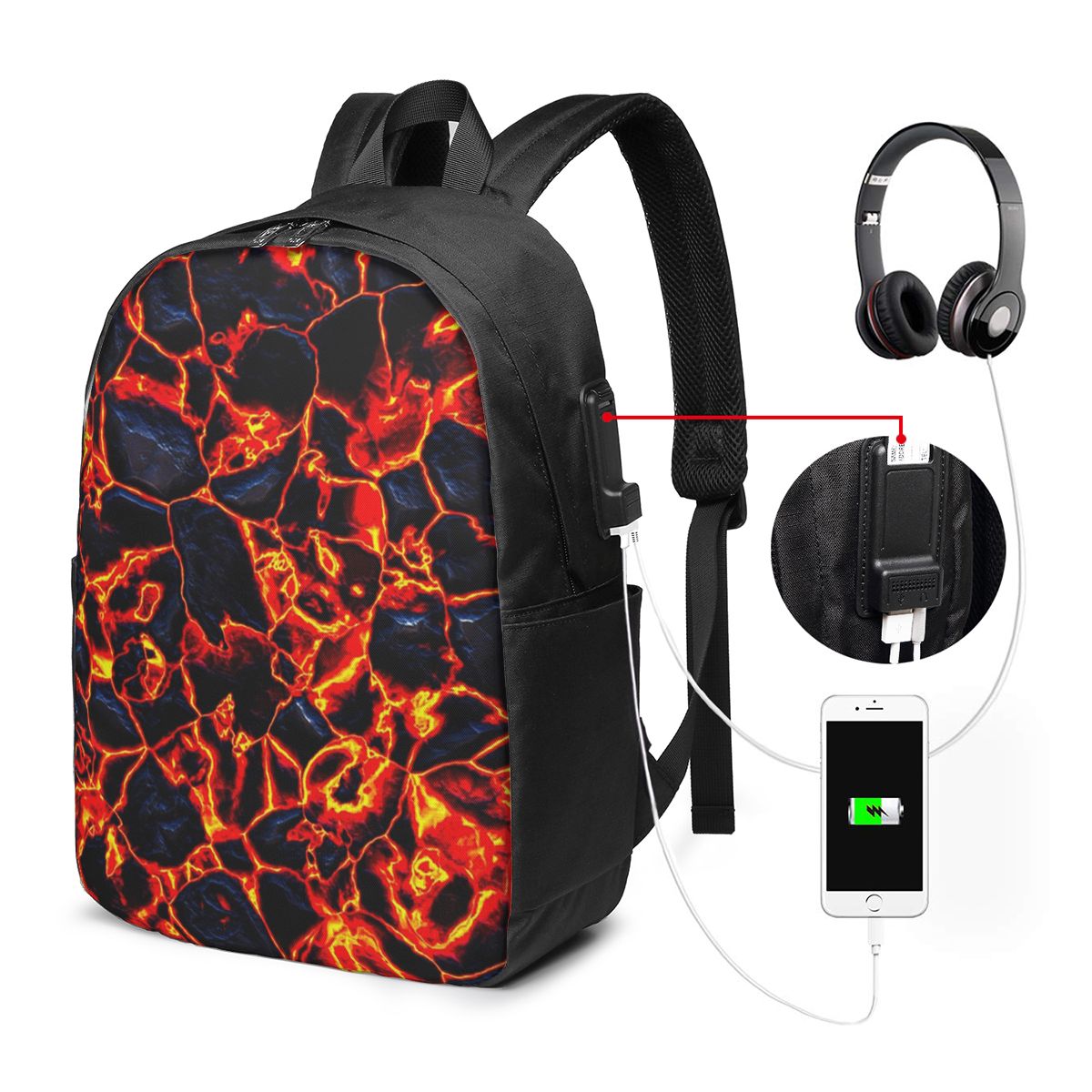 Tas Ransel Magma Volcano Lava  - Travel Bags ulasan dan harga