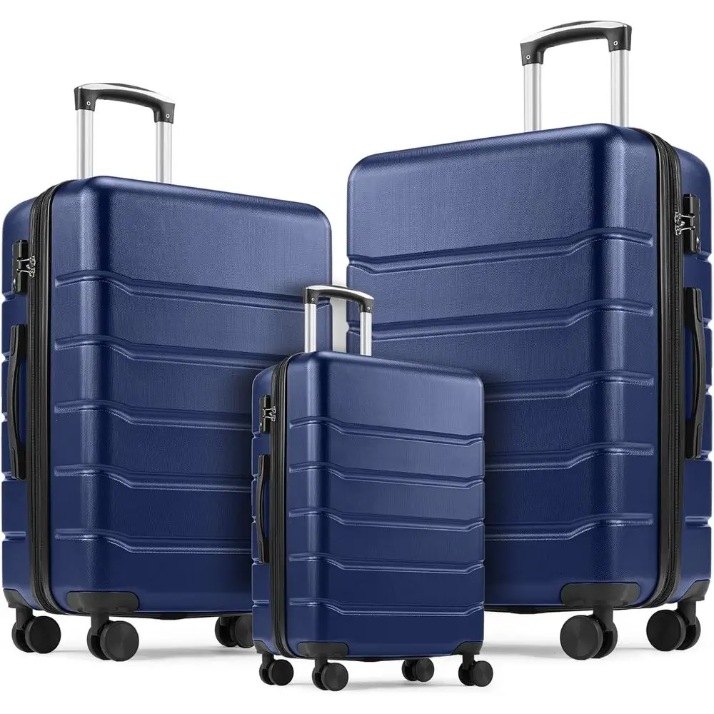 Set Koper 3-Piece Hardshell ya - Expandable Hard Shell Luggage Set ulasan dan harga