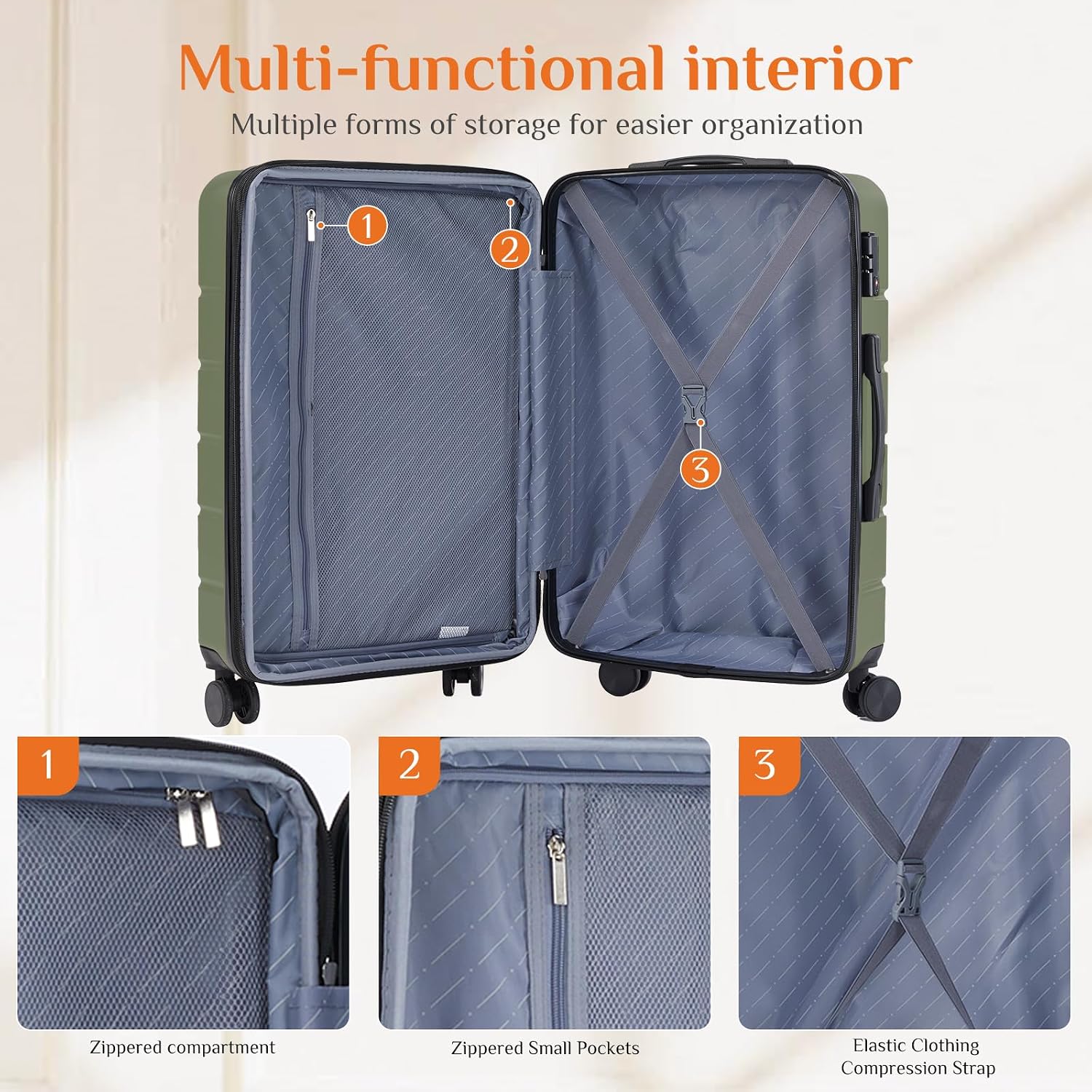 Koper Kabin 28 Inci, Koper Can - Expandable Hard Shell Luggage Set ulasan dan harga