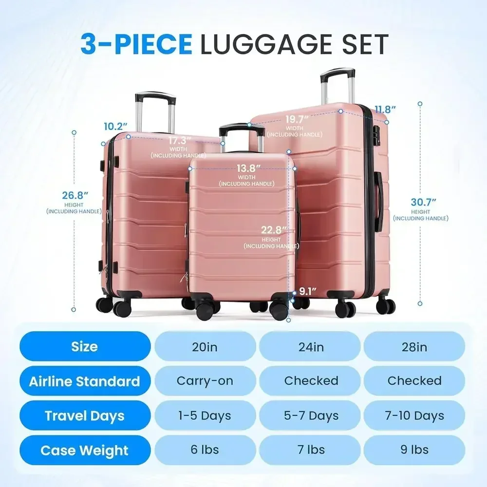 Set Koper Besar 3-Potong denga - Expandable Hard Shell Luggage Set ulasan dan harga