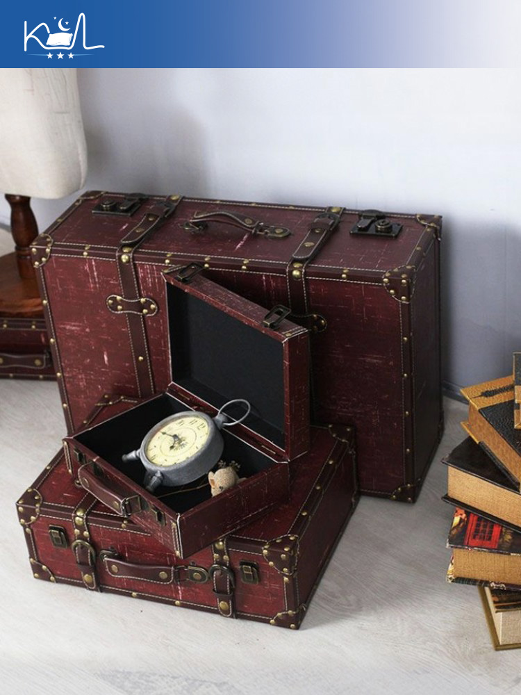 Kotak Penyimpanan Koper Dekora - Retro Vintage Trunk Suitcase ulasan dan harga