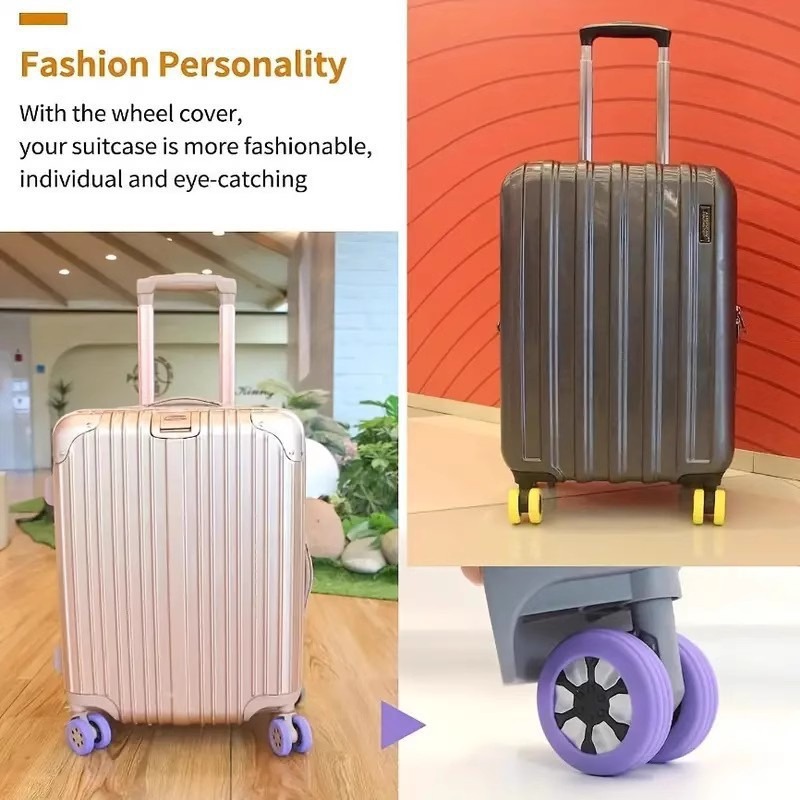 8 Buah Selongsong Karet Roda K - Silent Replacement Luggage Wheels ulasan dan harga