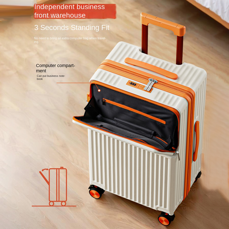 Tas Koper Perjalanan Stylish 2 - Front Opening Laptop Luggage 24 Inch ulasan dan harga