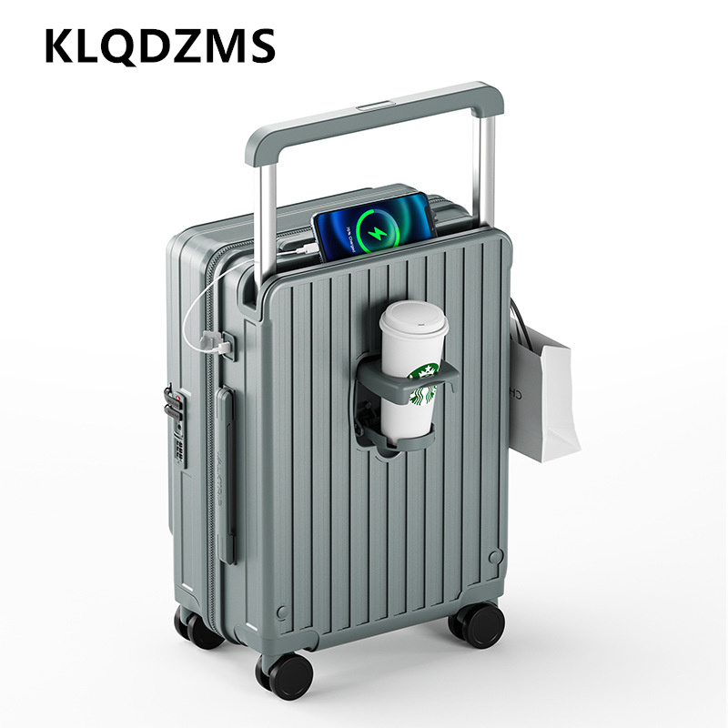 KLQDZMS Koper Pengisi Daya den - Front Opening Laptop Luggage 24 Inch ulasan dan harga