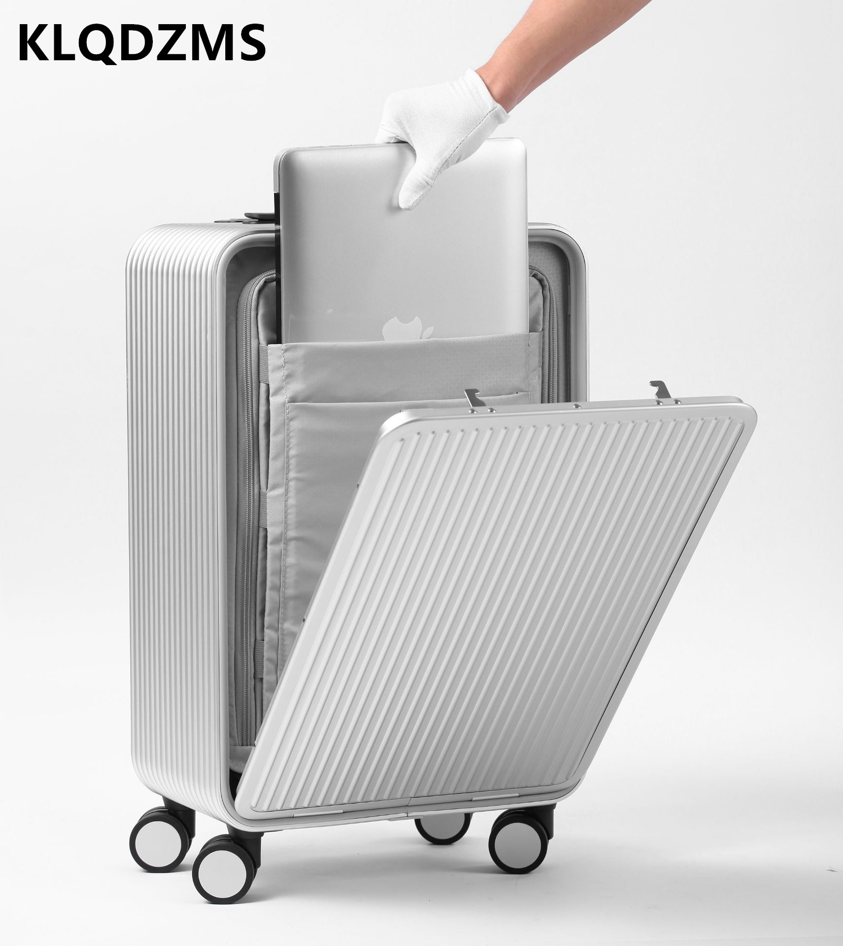 KLQDZMS Bagasi Semua Aluminium - Front Opening Laptop Luggage 24 Inch ulasan dan harga