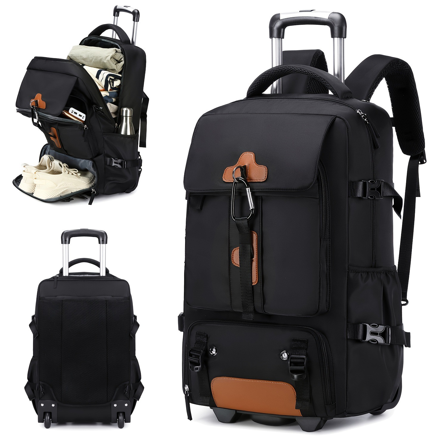 Ransel Beroda Kapasitas Besar  - Foldable Rolling Luggage Bag ulasan dan harga
