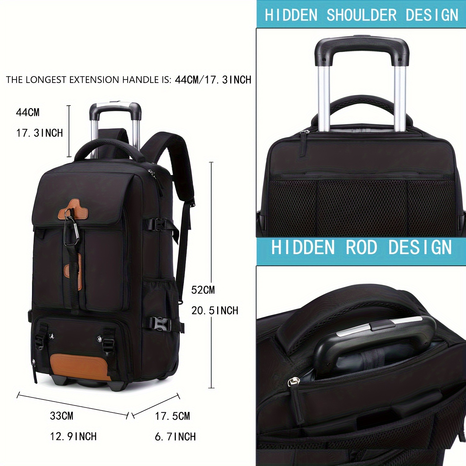 Ransel Beroda Kapasitas Besar  - Foldable Rolling Luggage Bag ulasan dan harga