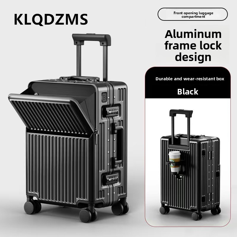 KLQDZMS Koper Multifungsi deng - Front Opening Laptop Luggage 24 Inch ulasan dan harga