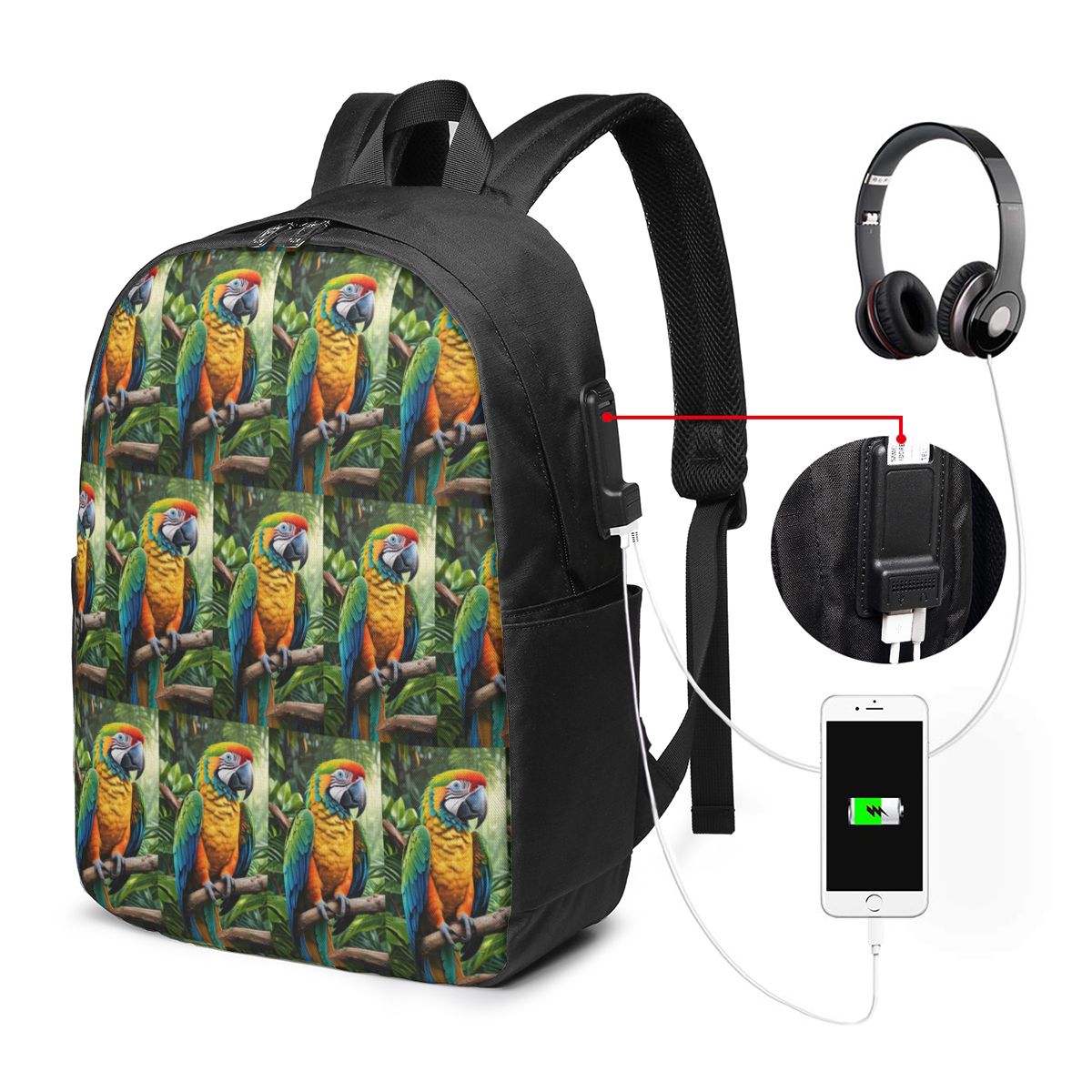 Tas Ransel Burung Beo Macaw Lu - Travel Bags ulasan dan harga