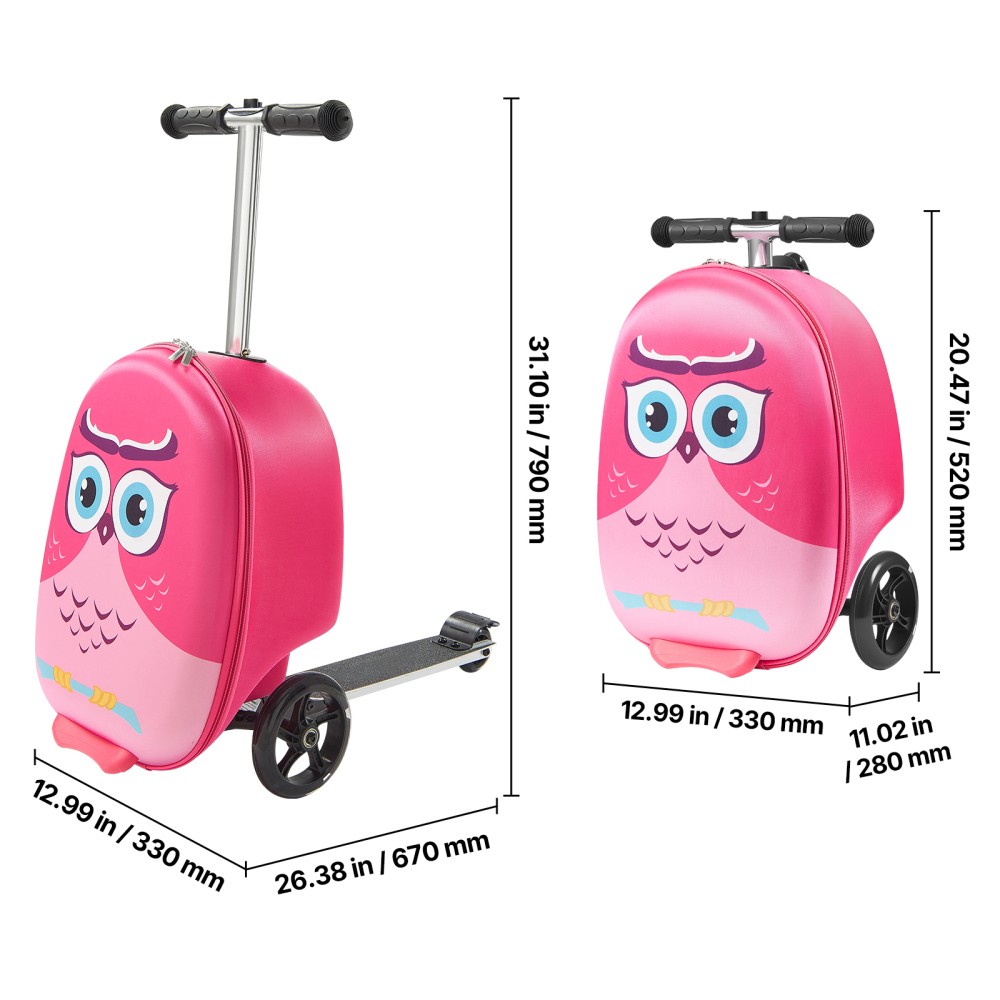 Tas Koper Skuter Anak 20 Inch, - Kids Ride On Suitcase Scooter ulasan dan harga