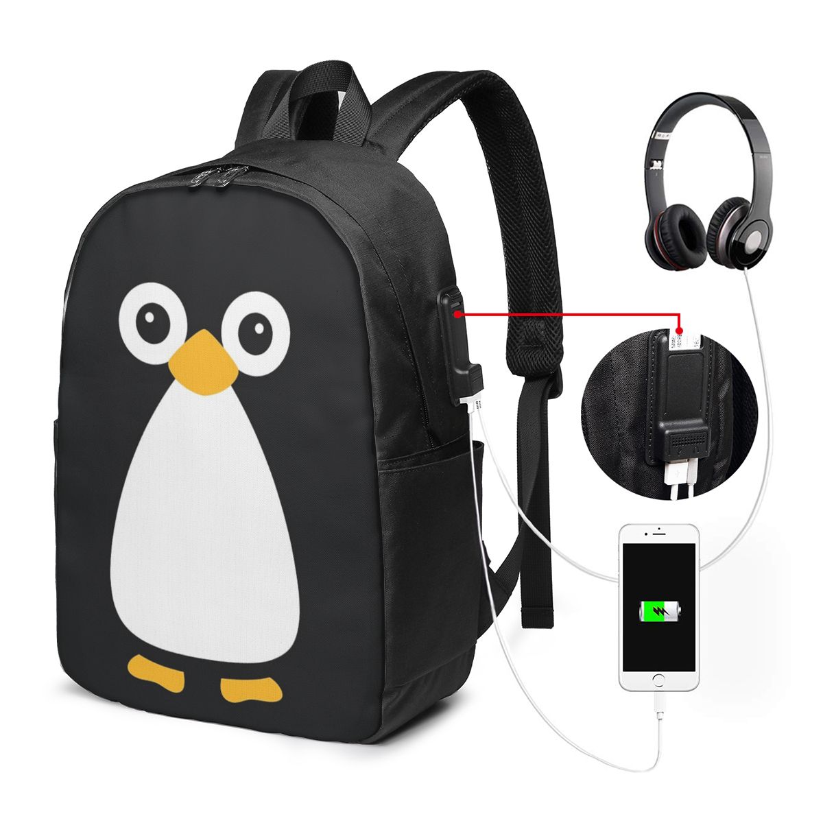Tas Ransel Penguin Vektor Lucu - Travel Bags ulasan dan harga