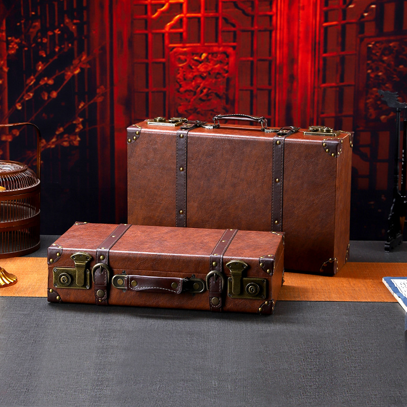 Kotak Penyimpanan Kayu Vintage - Retro Vintage Trunk Suitcase ulasan dan harga