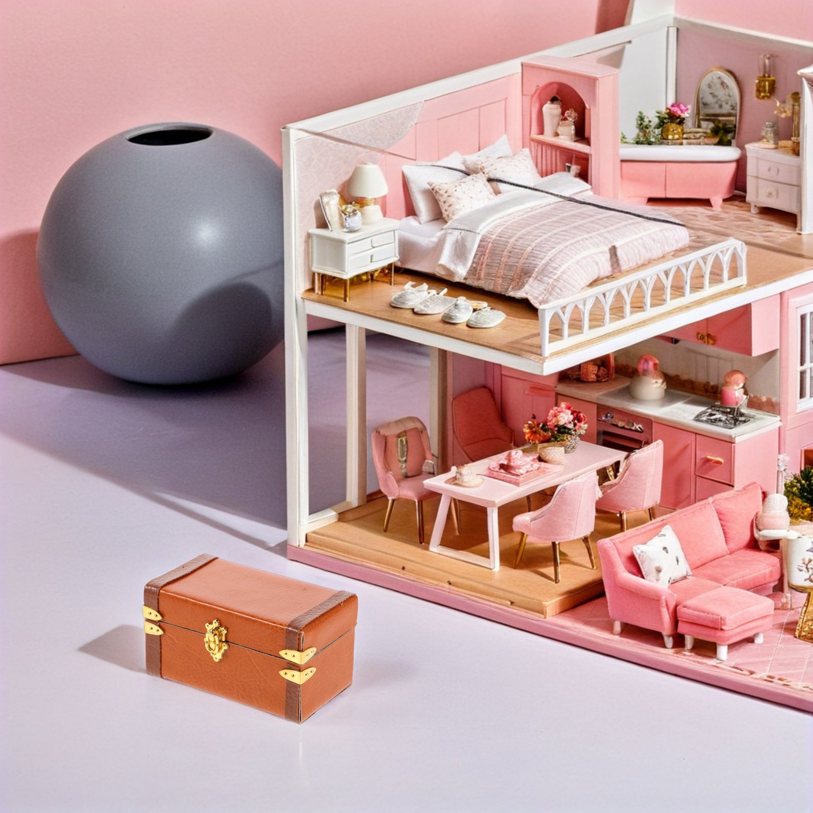 Koper Miniatur Vintage, Kotak  - Retro Vintage Trunk Suitcase ulasan dan harga