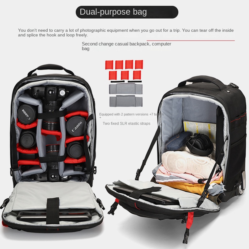 Tas Ransel Fotografi Trolley P - Foldable Rolling Luggage Bag ulasan dan harga